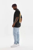 Unisex Baskılı Oversize T-Shirt - Siyah - 3