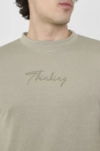 Unisex Bisiklet Yaka Slim fit T-Shirt- Açık Yeşil - 4