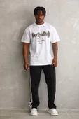 Unisex Oversize Kolye Dahil T-Shirt - Beyaz - 3