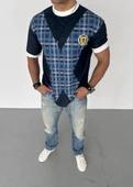 Unisex Bisiklet Yaka Baskılı Oversize T-Shirt - Siyah - 2