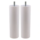 Destek Ayağı 2 ADET 15 cm Mobilya Kanepe Koltuk Baza Yükseltme Yükseltici M8 Civatalı Ayakları Beyaz thumbnail 7