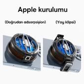 QASUL Magsafe Destekli Ultra Güçlü Telefon Soğutucu Kablolu Rgb Fan - 4