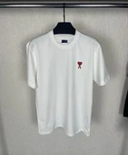 Unisex Bisiklet Yaka Baskılı Oversize T-Shirt - Beyaz thumbnail 3