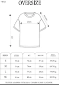 Unisex Bisiklet Yaka Baskılı Oversize T-Shirt - Siyah - 5
