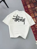 Erkek Baskılı Oversize T-shirt - Beyaz thumbnail 2