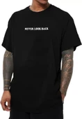 Erkek Bisiklet Yaka Kısa Kol Baskılı T-shirt - Siyah - 2