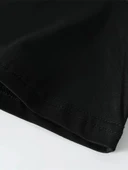 Baskı Oh Erkek Oversive Tişört, Grafik Tişört Erkek Yazlık Outdoor Kıyafetleri, Sporda ve Günlük Giyime Uygun - Siyah thumbnail 3