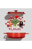 Lava ÇOK AMAÇLI YAYVAN TENCERE Ç24 SABLE KIRMIZI	LVYST24EDTK2R - 2