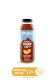 Pin Şeftali Aromalı Soğuk Çay - Şekersiz & Kalorisiz 250ml X 12 Adet Ice Tea - 1