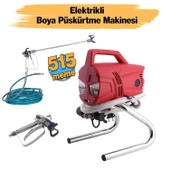 Profesyonel Elektrikli 1010 W Havasız Boya Püskürtme Makinesi Tabancalı Boyama Uçlu 515 Meme Ölçüsü - 1