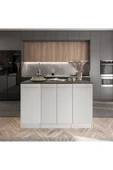 Tdesigno 160cm-Mambo Mutfak Adası -4 Kapaklı Alt Modül- Çok Amaçlı Dolap 160 cm Tezgah Dahil - 1
