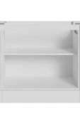 Tdesigno Twist Mutfak 3 Kapaklı Alt Modül -150 cm - Çok Amaçlı Dolap -Beyaz-Tezgah Dahil - 3