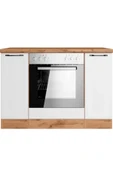 Tdesigno Misya Ankastre Fırın Dolabı-Mutfak Dolabı-Çok Amaçlı Dolap-2 Kapaklı-Beyaz thumbnail 1