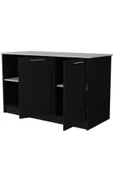 Tdesigno Kumsal Mutfak Adası - Antrasit-150 Cm-Beyaz Tezgahlı - 3