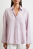 Cepli Çizgili Gömlek Lila thumbnail 5