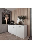 Tdesigno Tango Mutfak 5 Çekmeceli 2 Kapaklı Alt Modül 200 cm - Çok Amaçlı Dolap -Tezgah Dahil - 2