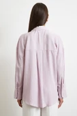 Cepli Çizgili Gömlek Lila thumbnail 6