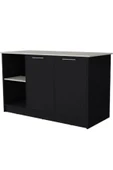 Tdesigno Kumsal Mutfak Adası - Antrasit-150 Cm-Beyaz Tezgahlı - 2