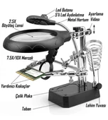 WellHise WH-800 Masa Üstü Ledli Büyüteç - Lehimleme ve Elektronik Çalışmalar İçin Yardımcı - 4