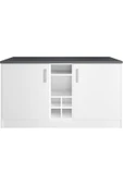 Tdesigno Helios Mutfak Alt Modül 2 Kapaklı -150 Cm Beyaz-tezgah Dahil - 1