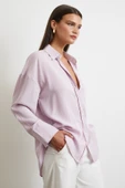 Cepli Çizgili Gömlek Lila thumbnail 4