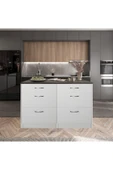 Tdesigno Zumba Mutfak Adası -6 Çekmeceli Alt Modül- Çok Amaçlı Dolap 120 cm Tezgah Dahil - 1