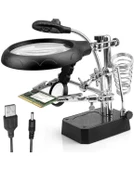 WellHise WH-800 Masa Üstü Ledli Büyüteç - Lehimleme ve Elektronik Çalışmalar İçin Yardımcı - 1
