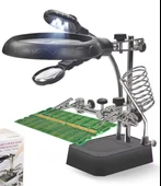 WellHise WH-800 Masa Üstü Ledli Büyüteç - Lehimleme ve Elektronik Çalışmalar İçin Yardımcı - 3