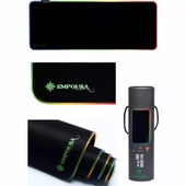 Inca IMP-022 770*295*3mm,Işıklı oyuncu mouse pad, siyah thumbnail 2
