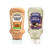 Heinz American Burger Sos 230 gr + Truffle Mayonez 220 gr 2 li Set - 1