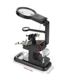 WellHise WH-803 Masa Üstü Lehim Yardımcı Standı ve Büyüteçli Lamba - 4