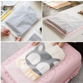 20 x 20 Cm Fermuarlı Buzlu Kargo Poşeti -130Mikron (100 Adet) Valiz Ve Dolap Içi Düzenleyici Buzlu Fermuarlı Poşet Torba - 7