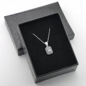 Baget Taşlı 925 Ayar Gümüş Kadın Kolye thumbnail 3