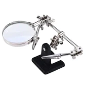 WellHise WH-805 Lehim Yardımcı Standı – Büyüteçli Üçüncü El Aparatı - 1