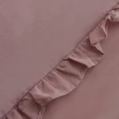Karaca Home Pure Ruffle %100 Pamuk Çift Kişilik Nevresim Takımı Pudra thumbnail 3
