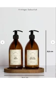 Online Kapında Ahşap Stantlı 2’li Amber Cam Sıvı Sabunluk 500ml – Şık Ve Fonksiyonel Tasarım thumbnail 5