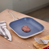 Aryıldız Colombus Crystal Metal Kulp Grill Tava - 28 Cm thumbnail 2