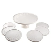 Jumbo Golf Line 6 Kişilik 7 Parça Pasta Takımı thumbnail 1