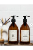Online Kapında Ahşap Stantlı 2’li Amber Cam Sıvı Sabunluk 500ml – Şık Ve Fonksiyonel Tasarım thumbnail 2