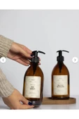 Online Kapında Ahşap Stantlı 2’li Amber Cam Sıvı Sabunluk 500ml – Şık Ve Fonksiyonel Tasarım thumbnail 4
