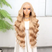 Açık Balköpüğü Ekstra Uzun Fiber Sentetik Dalgalı Tül Peruk thumbnail 2