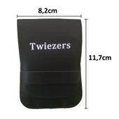 Twiezers TWZSET4001 Deri Çantalı 4'lü Paslanmaz Çelik Cımbız Seti - Siyah/Siyah - 3