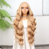 Açık Balköpüğü Ekstra Uzun Fiber Sentetik Dalgalı Tül Peruk thumbnail 3