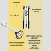 EL BLENDER Seti INOX Doğrayıcı Kahve Ve Baharat Öğütücü Patates ezici 1500 WATT - 3