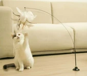 DİYARI FIRSAT Vantuzlu Tüylü Zilli Kedi Oyun Oltası - 1