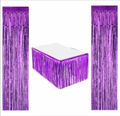 Mor Masa Eteği, 2 Adet Mor Arka Fon thumbnail 1