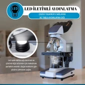TriLine 2500X Binoküler 5MP USB Kamera Bilgisayar Destekli Bileşik Biyolojik Dijital Mikroskop - 2