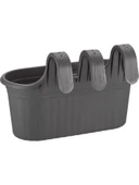Omnipazar SO-TOM2 Tombik Askılı Balkon Saksı 6.5 Lt Antrasit 6 Adet thumbnail 5