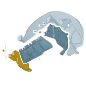 Audi A3 2001-2003 Motor Yan Muhafaza Sağ Parça Plastik 1J0825250F thumbnail 3