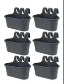 Omnipazar SO-TOM2 Tombik Askılı Balkon Saksı 6.5 Lt Antrasit 6 Adet thumbnail 1